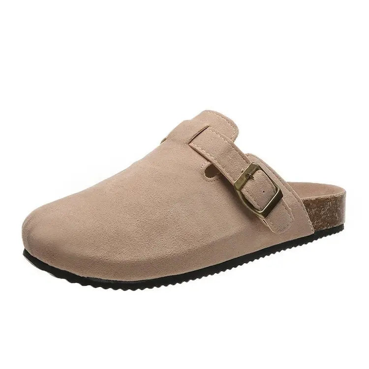 Cork Footbed Clogs for Women Men Fashion Leather Mules Comfort Potato Shoes with Arch Support Indoor Outdoor Flat Slides