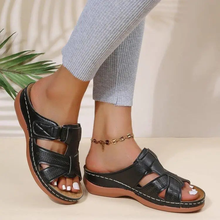 Mules Orthopédiques en Cuir pour Femmes - Confort et Style pour l'Été