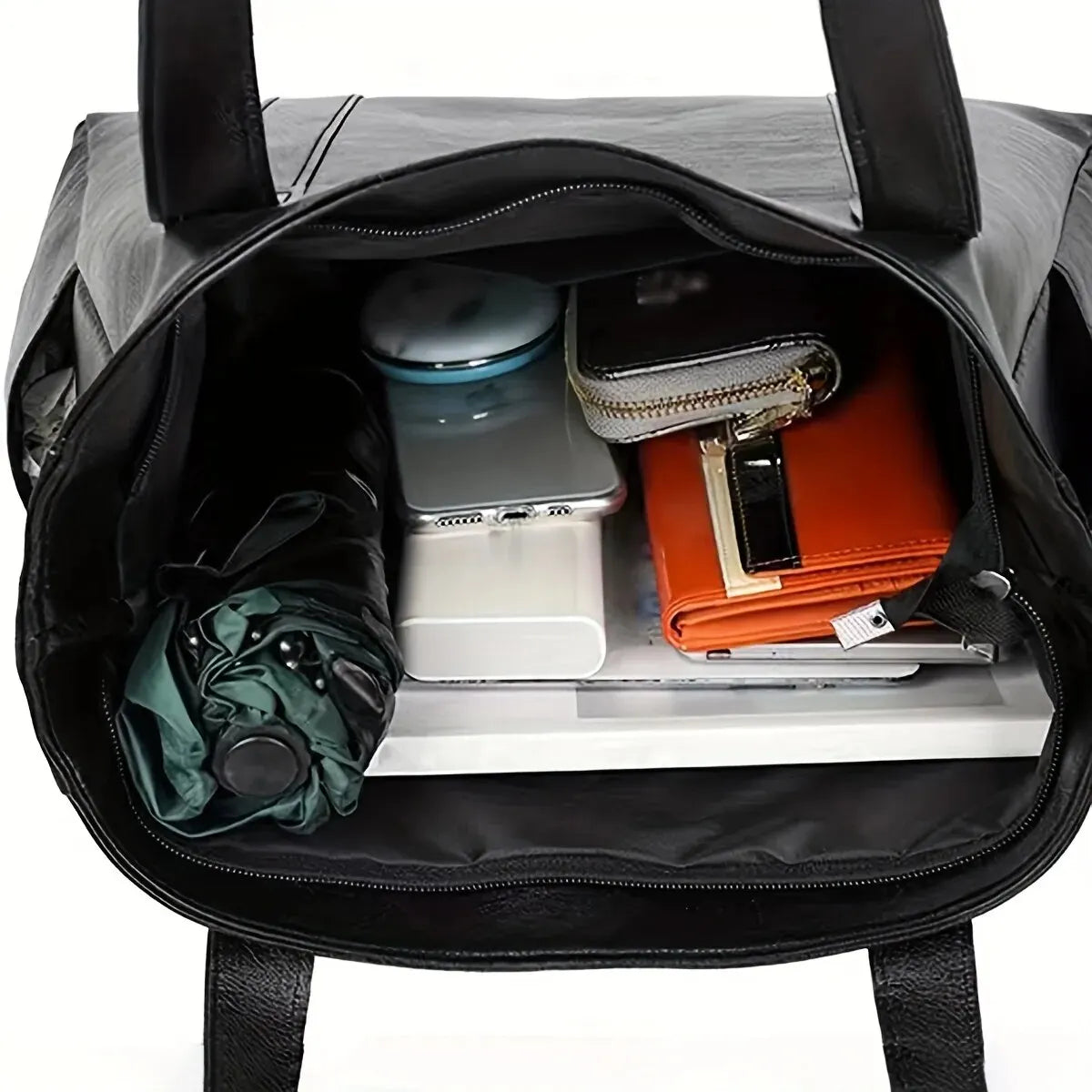 Sac Fourre-tout Vintage en Cuir Vegan pour Femmes - Grande Capacité et Style Décontracté