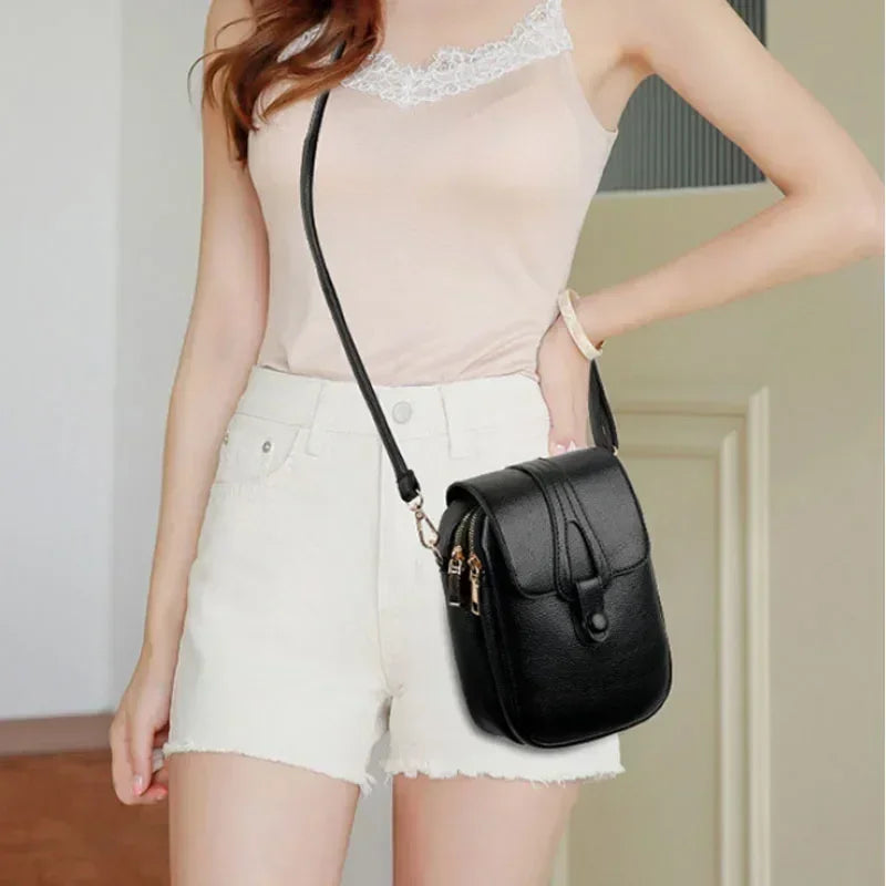 Mini Sac Crossbody en Cuir PU Rétro - Parfait pour Téléphone et Accessoires