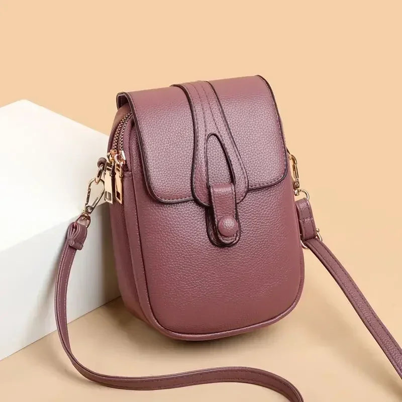 Mini Sac Crossbody en Cuir PU Rétro - Parfait pour Téléphone et Accessoires