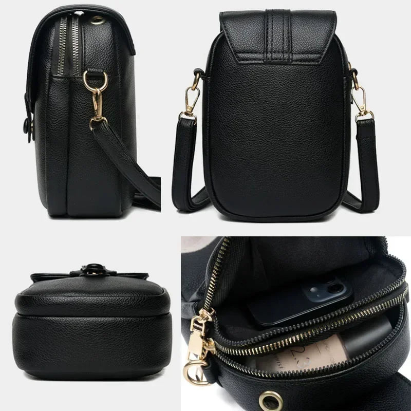 Mini Sac Crossbody en Cuir PU Rétro - Parfait pour Téléphone et Accessoires