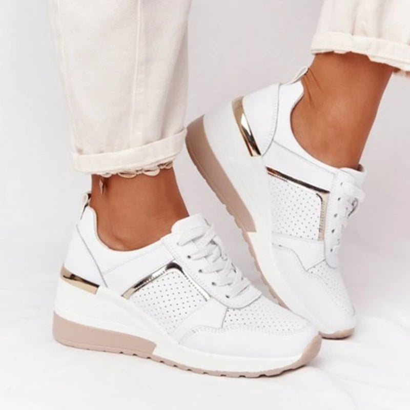 NEW Women's Wedges Sneakers Vulcanize Shoes Sequins Shake Shoes Fashion Girls Sport Shoes Woman Sneakers Woman Footwear