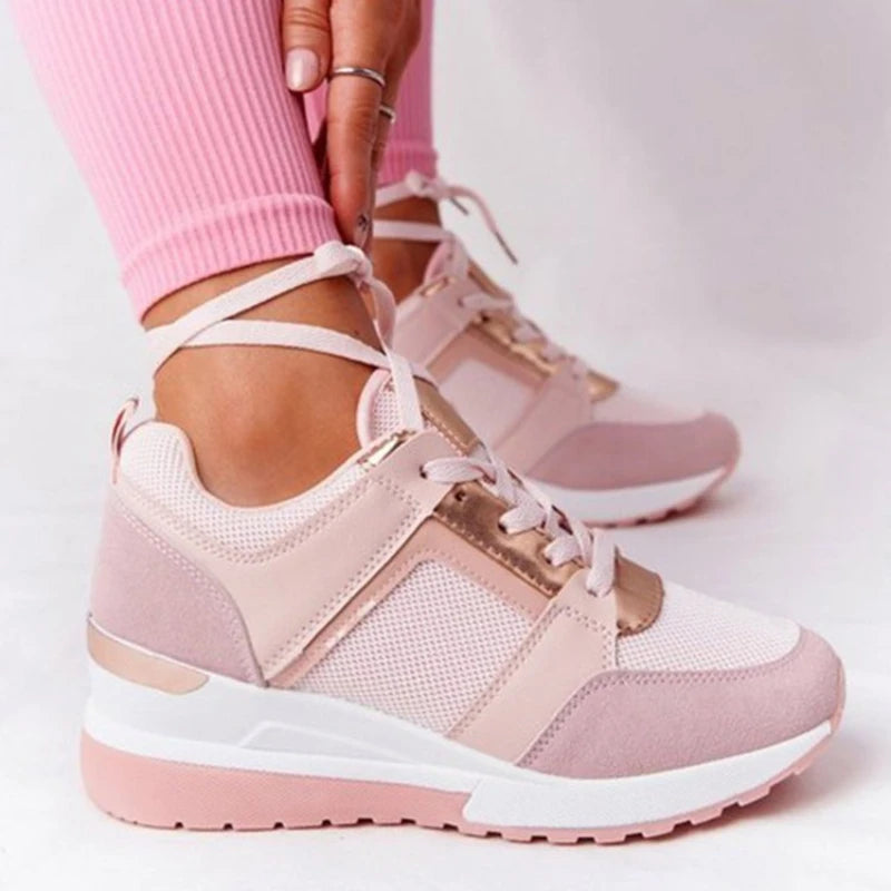 NEW Women's Wedges Sneakers Vulcanize Shoes Sequins Shake Shoes Fashion Girls Sport Shoes Woman Sneakers Woman Footwear