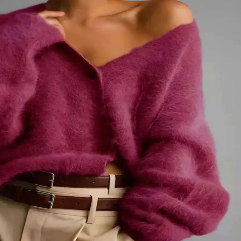 Gilet Maille Moelleuse à Boutons - Vêtement d'Extérieur Femme 2025